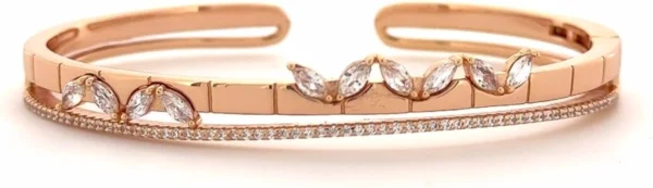 leaf style Cuff Bracelet, Adjustable