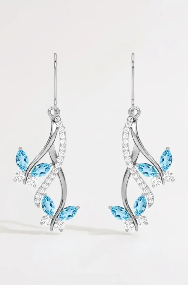 Sterling Silver Butterfly Pendant Earring