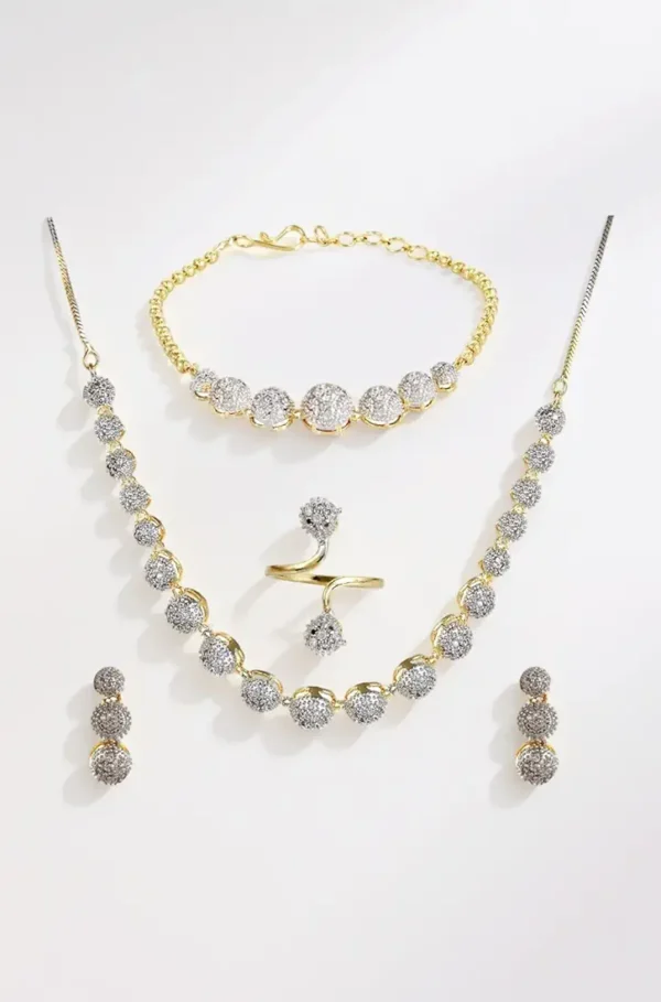 Jewellery Set for Women American Diamond Combo of Choker Necklace Set